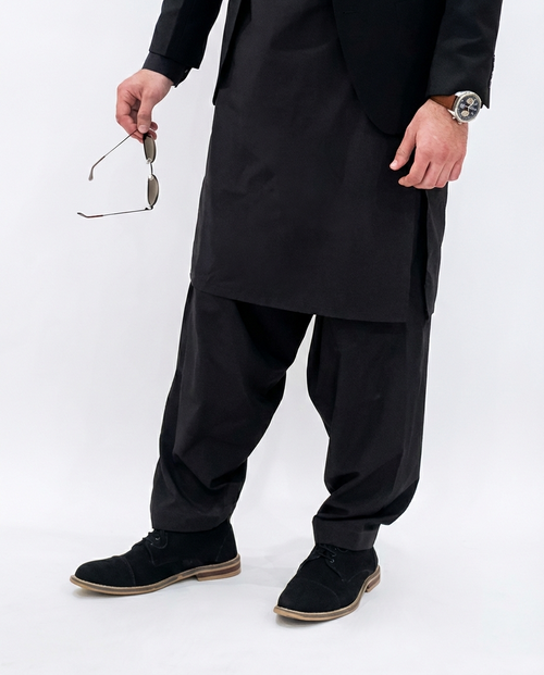 Black Suede Derby Shoes