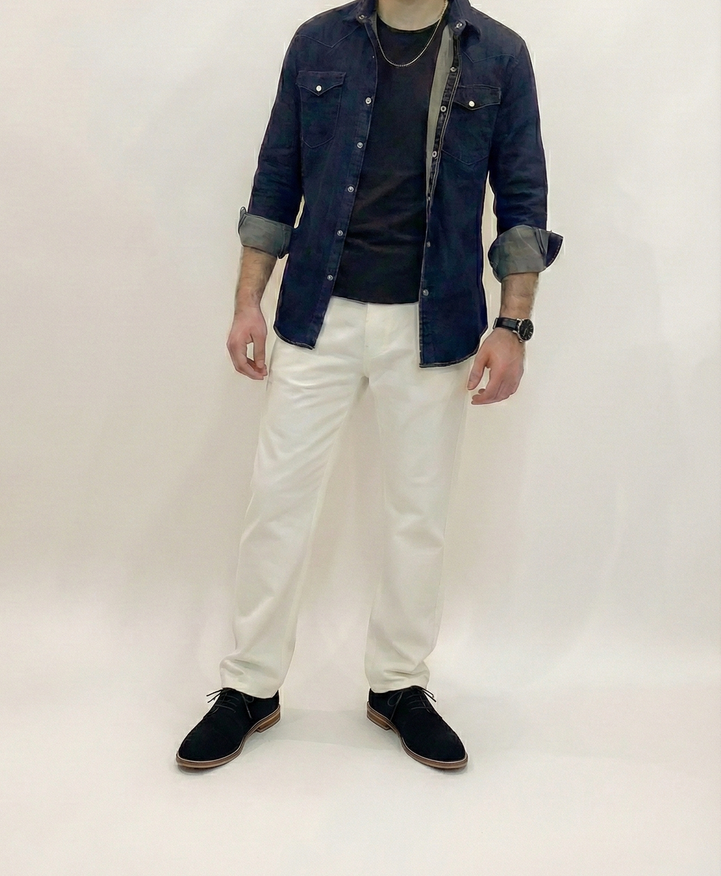 Black Suede Derby Shoes