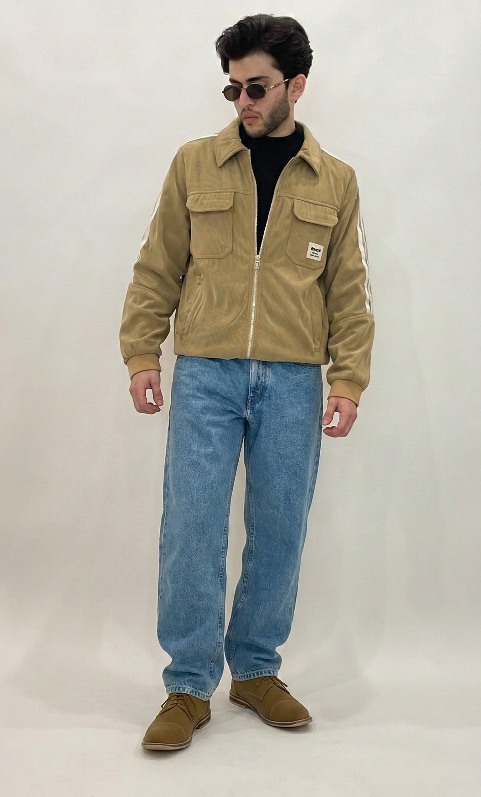 Mustard Suede Derby Shoes