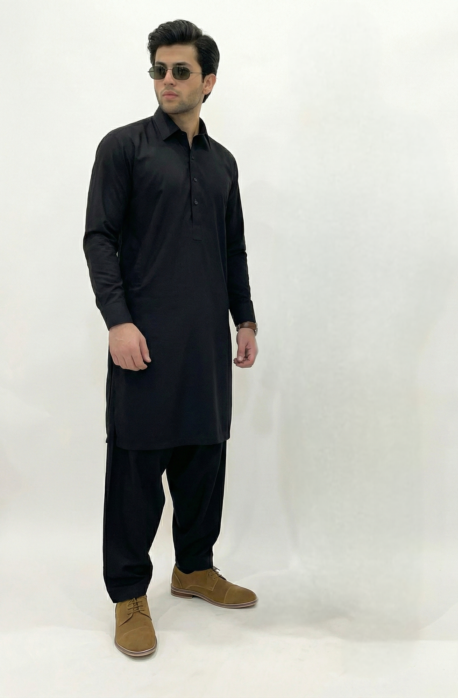 Mustard Suede Derby Shoes